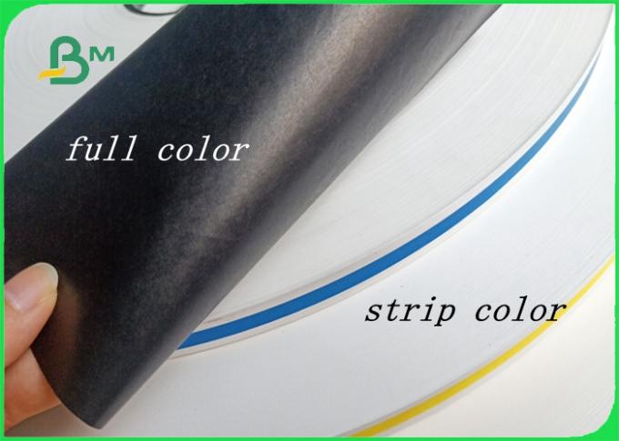 Width 15 - 600mm waterproof 60gsm FDA color printing straw paper for drinking
