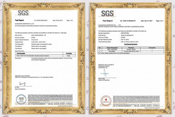 250gsm 270gsm 300gsm White C1S Ivory Board Fold One Side Coated FSC Certified