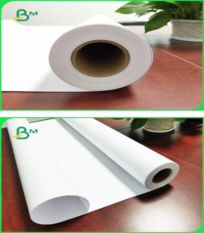 White Paper 20LB Bond Rolls With 2'' Paper Core For HP Length Custom - made