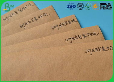 100% लकड़ी पल्प ब्राउन क्राफ्ट लाइनर पेपर 35 जीएसएम - पेपर बैग मुफ्त नमूने के लिए 100gsm