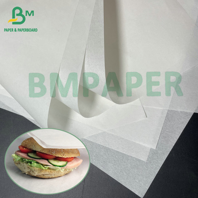 34gsm 40gsm 45gsm सैंडविच पैकिंग के लिए सफेद या भूरे रंग का वसा प्रतिरोधी कागज रोल