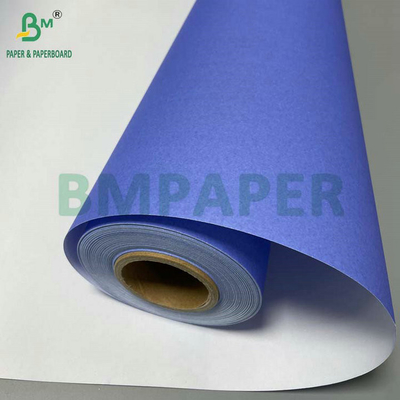 610mm x 50m A0 A1 80GSM बैंगनी नीला सीएडी प्लॉटर पेपर रोल