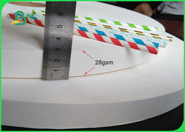 इको-फ्रेंडली फूड ग्रेड पेपर रोल 28gsm 60gsm 13mm 15mm प्रिंटिंग के लिए स्ट्रॉ पेपर पीने
