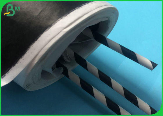 80gsm और 135gsm एफएससी और एफडीए प्रमाणपत्र प्रिंट करने योग्य ब्लैक स्ट्रॉ पेपर