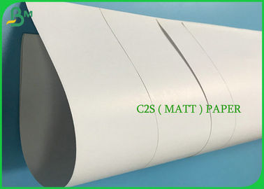 कस्टम आकार चमकदार कला कागज 115g मैट 400 मिमी 500 मिमी चौड़ाई रोल के साथ लेपित