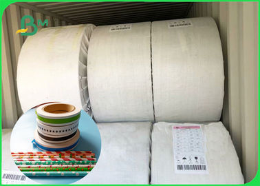 चौड़ाई 15 - 600 मिमी पनरोक 60gsm एफडीए रंग मुद्रण स्ट्रॉ पेपर पीने के लिए