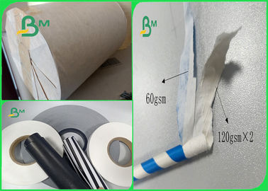 कागज के पुर्जों के लिए बिना गंध वाले क्राफ्ट पेपर रोल के बिना 60gsm प्रिंट करने योग्य