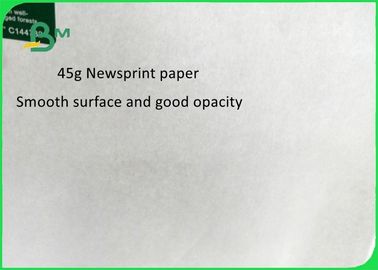 पैकिंग फूल के लिए 30lb 48.8gsm ढीला और पतली चिकनी सतह अखबारी कागज