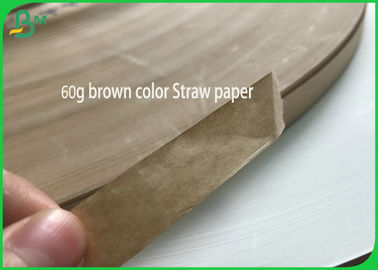 हानिरहित रोल रंगीन 60G प्रकृति ब्राउन स्ट्रॉ पेपर सफ़ेद क्राफ्ट पेपर