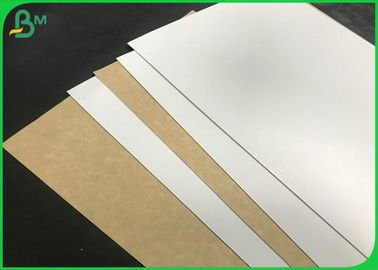 फ्लिप साइडेड क्राफ्ट पेपर बोर्ड सफेद ठोस सतह भूरा रंग वापस खाद्य बॉक्स के लिए