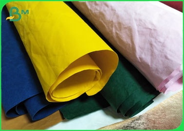 पीला रंग बायोडिग्रेडेबल प्राकृतिक कपड़े क्राफ्ट पेपर रोल 150 सेमी एक्स 110 गज
