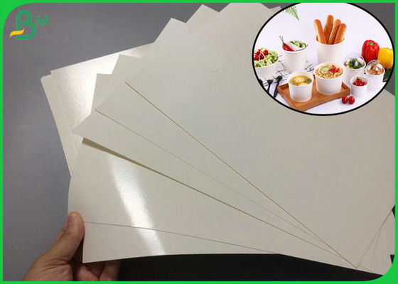 पेपर बाउल के लिए 1 साइड वाटरप्रूफ 240gsm + 15gr PE हाई व्हाइटनेस PE कोटेड पेपर