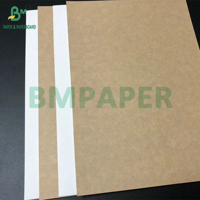 C1S मिट्टी लेपित 295gsm 325gsm खाद्य बॉक्स के लिए सफेद शीर्ष क्राफ्ट बैक कार्डबोर्ड