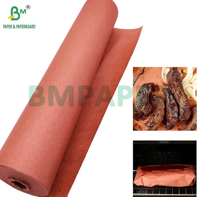 60 ग्राम गुलाबी गैर-वाक्स बुशर BBQ कागज रोल धूम्रपान मांस के लिए 18 'x 175 फीट