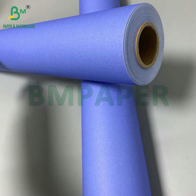 610mm x 50m A0 A1 80GSM बैंगनी नीला सीएडी प्लॉटर पेपर रोल