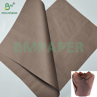 40gsm Greaseproof ब्राउन बेकिंग कप केक पेपर ट्रे मफिन लाइनर