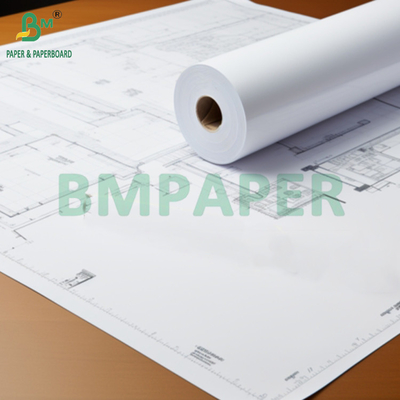 24 "x 150" CAD 20lbs बॉन्ड इंकजेट ग्राफ के लिए व्यापक प्रारूप प्लॉटर पेपर 2 "कोर