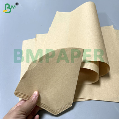 कॉफी हाउस के लिए 50gsm 340mm 380mm खाद्य ग्रेड सफेद भूरे रंग का कॉफी फिल्टर पेपर