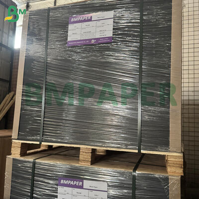 ठोस काले कार्डस्टॉक 1 मिमी 1.5 मिमी उच्च अंत पैकेजिंग के लिए पूर्ण मैट ब्लैक