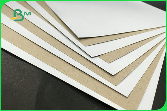 पैकिंग बॉक्स FSC के लिए पुनर्नवीनीकरण एक तरफ लेपित सफेद ग्रे वापस द्वैध बोर्ड