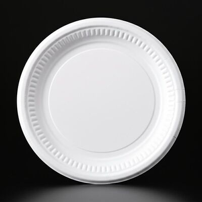 पीईटी कोटिंग डाइनिंग प्लेट पेपर सामग्री सफेद रंग खाद्य ट्रे पेपर