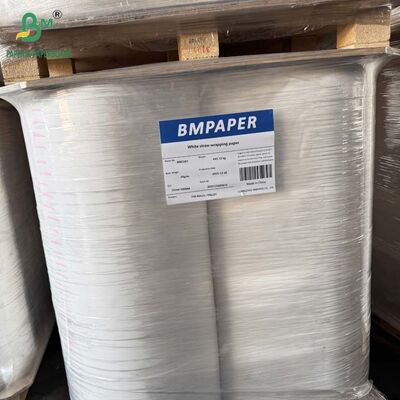 28 मिमी x 6000 मीटर स्ट्रॉ रैपिंग पेपर 26gsm डिस्पोजेबल स्ट्रॉ पैकेजिंग के लिए