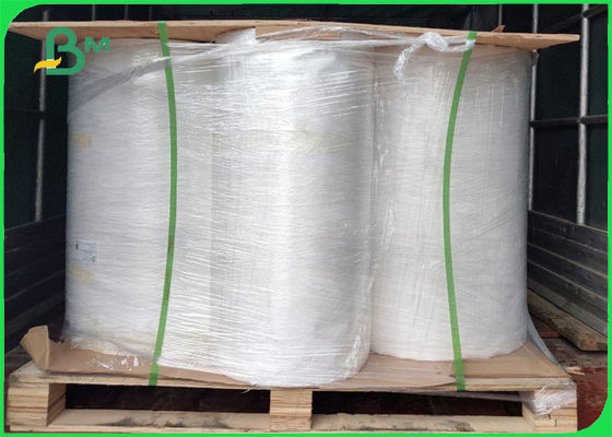 गोल बोतल लेबल के लिए प्रिंट करने योग्य पनरोक रोल 200um सिंथेटिक पेपर